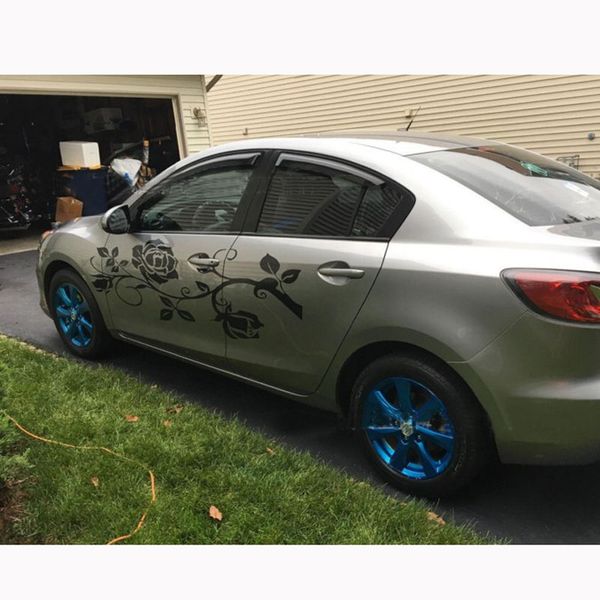 

car 2pcs/set universal rose totem car stickers modified body decals