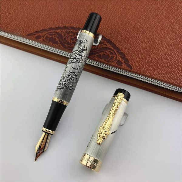 

jinhao metal fountain pen school office supplies commercial stationery luxury gift ink pens teacher father business present 002