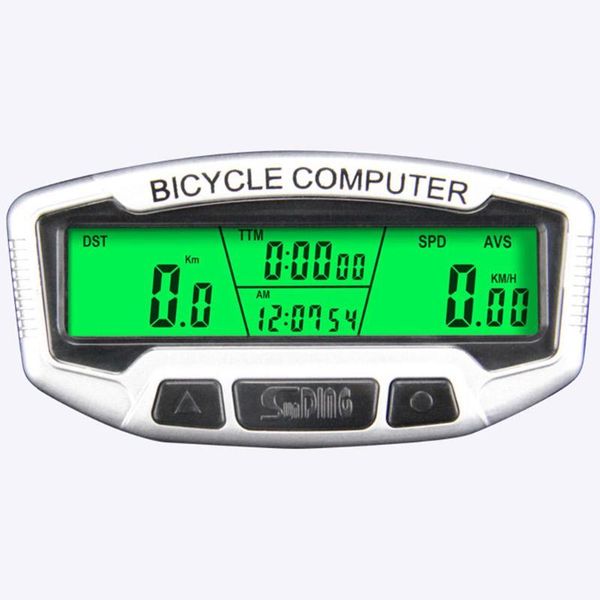 

new large lcd display wireless bicycle bike cycling computer odometer speedometer satch 9*4.5*2cm abs