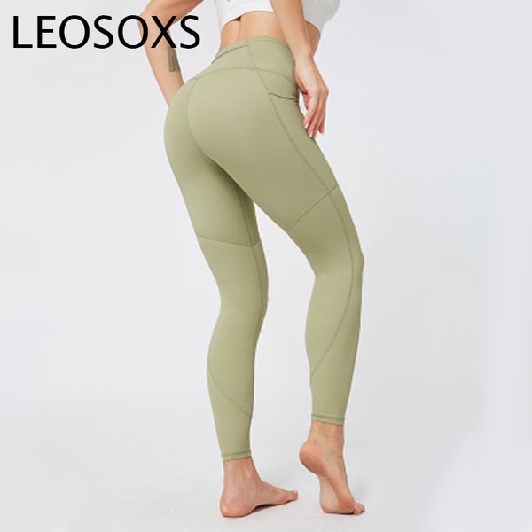 

yoga outfits 2021 style leggings women pants hip up sport fitness woman nylon plain gym high waist training tights s-xl, White;red