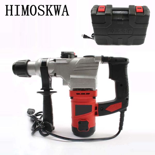 

himoskwa 220v 1200w multifunctional electric hammer dual purpose electric pickaxe industrial grade impact drill tool