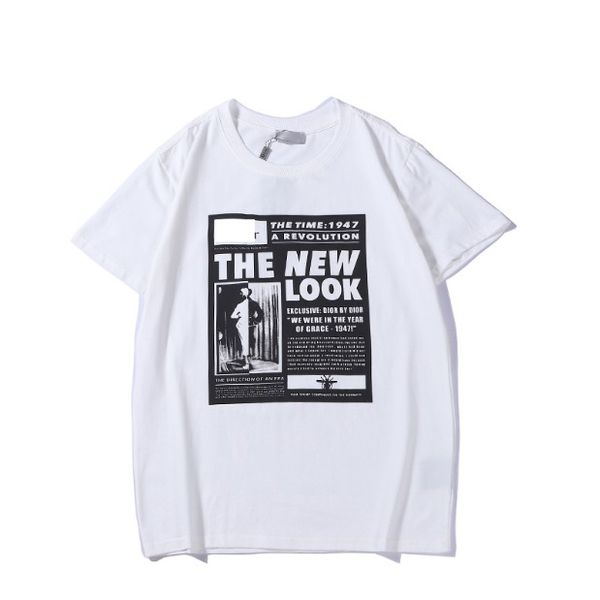 

19ss мужские дизайнерские футболки мужская короткая футболка хлопок женская одежда дизайнерская футболка, White;black