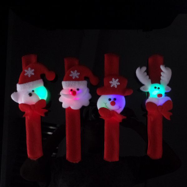 

glowing christmas light circle bracelet led lights old man snowman wrist party gift christmas cartoon bracelet