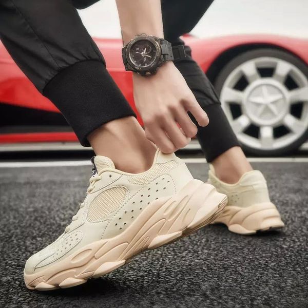 

горячая распродажа мужская повседневная обувь мода личность тренд удобная легкая мужская повседневная обувь белый черный бежевый черный и бе, Black