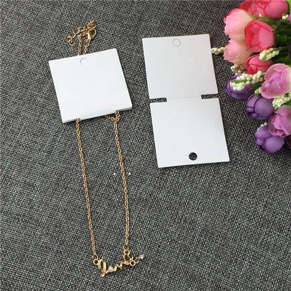 

white classic fashionable necklace hand chain bracelet kraft paper card accept custom foldable jewelry cards 10x5cm 100pcs/lot, Black