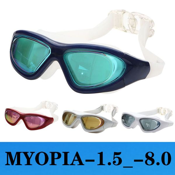 

myopia swimming glasses men women anti fog silicone adjustable waterproof pool diopter swim eyewear swimming goggles