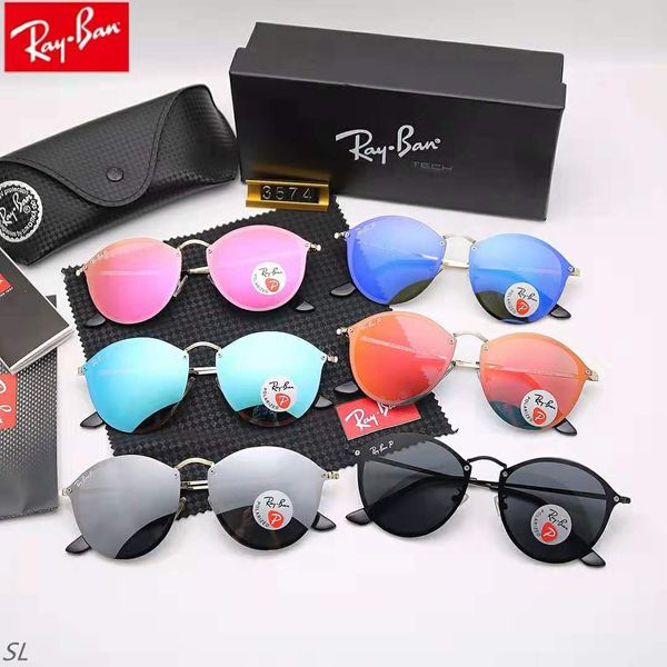 

new men and women's sunglasses fashion retro-vintage metal circle frame high definition color film sunglasses anti-ultraviolet driving, Blue;gray