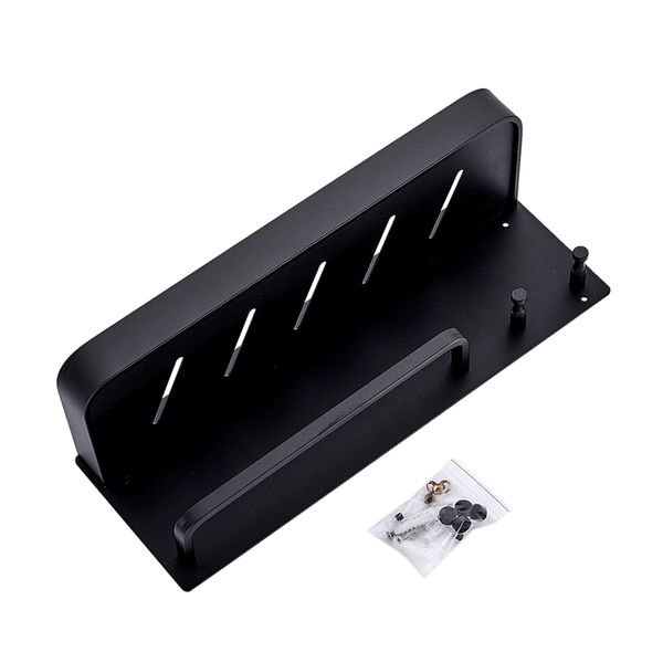 

bathroom shelves black space aluminum multi-function wall mount bathroom hooks cup shelf storage rack towel holder
