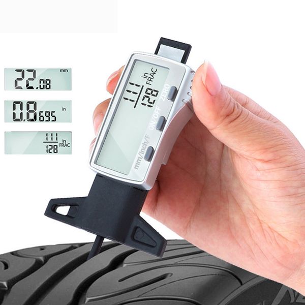 

0-25.4mm/0.01mm digital tread depth gauge metric/inch/fraction big lcd display caliper wheel tread depth meter measuring tools