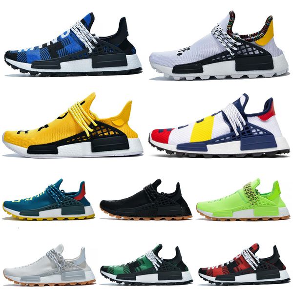 

discount nmd human race hu trail pw running shoes pharrell williams bbc equality cream nerd women mens trainers sports sneakers 36-47