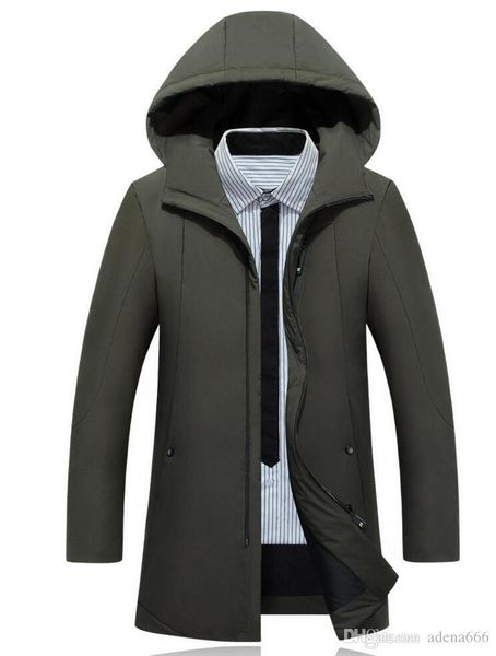

новый конструктор мужская мода зима вниз куртка parka деньги прямо сейчас согреться гусь вниз пальто мужской сгущает открытый бомбардировщик, Black
