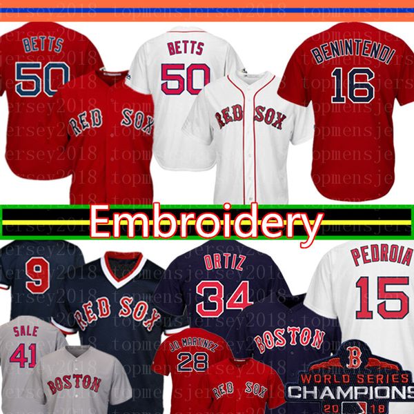 

Boston 50 Mookie Betts Red Sox 19 Jackie Bradley Jr. Jersey 28 JD Martinez 16 Andrew Benintendi Chris Sale 15 Dustin Pedroia 2020