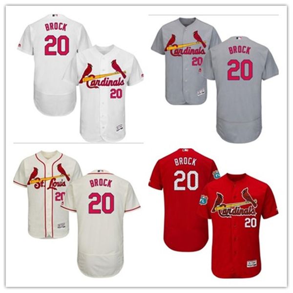 

custom baseball jerseys st. louis 20 lou brock st. louiscardinals cardinal men women youth red white high-quality jersey, Blue;black