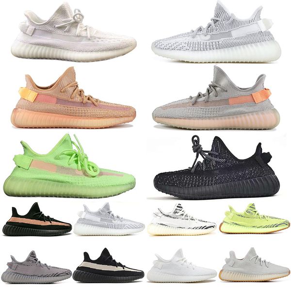 

gid glow clay true form black reflective static running shoes for men women zebra beluga sesame mens trainers designer sneakers, White;red