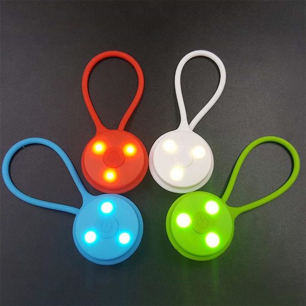 

bicycle lamp backpack lamp waterproof flashing light led set silicone outdoor cycling light safer night accessories