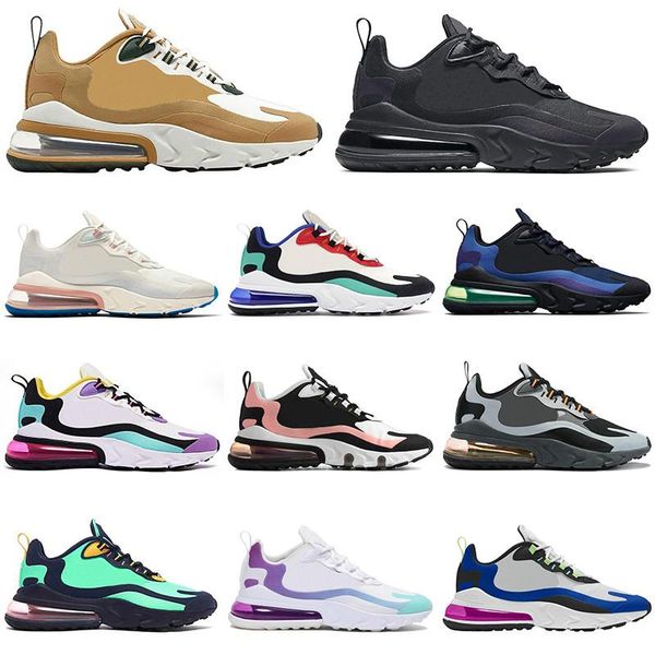 

2020 triple black react men women running shoes casual reggae royal blue bauhuas right violet optical mens trainers sports sneakers