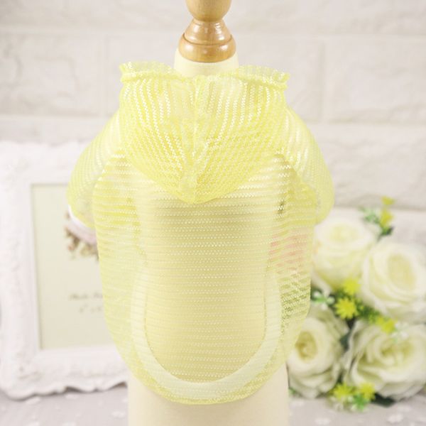 

spring summer dog clothes for teddy chihuahua breathable mesh hoodies yorkie pet puppy outfit sun protection ropa cachorro 20q