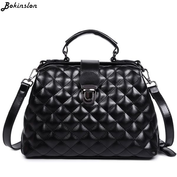 

bokinslon vintage messenger bag ladies handbag fashion frosted split leather bag for womans