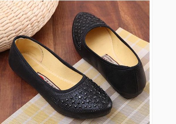 

women's shoes in spring and autumn flat bottom pointed end mother @kl713, Black