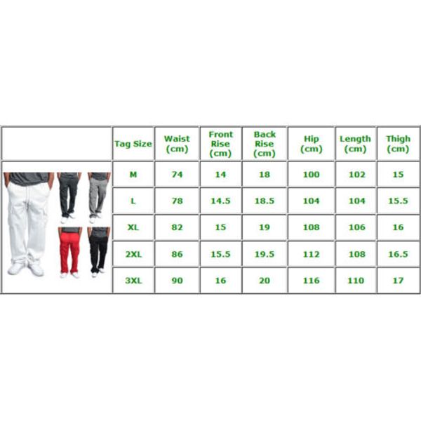 

heavy men's weight jogger pocket cargo fleece sweat g-style pants lwhek, Black