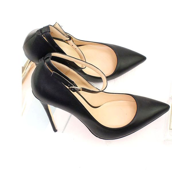 

women's shoes pointed toe high heels pumps ankle strap party clubwear ladies shoes black navy blue female shoe ggxsa