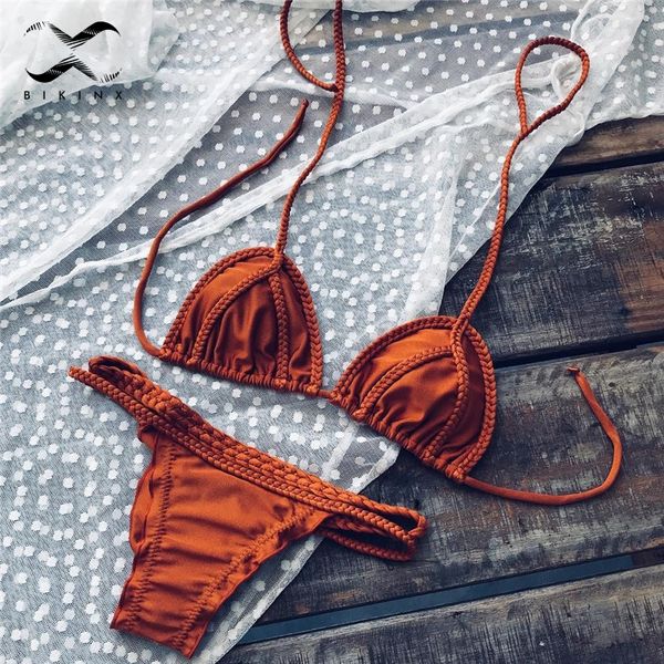 

bikinx weave triangle swimsuit female bathers push up swimwear women bathing suit brazilian micro bikini 2019 new biquini