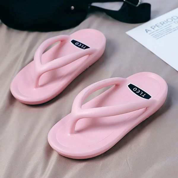 

casual summer slippers women solid non slip ladies beach shoes soft eva lightweight women flip flops footwear, Black