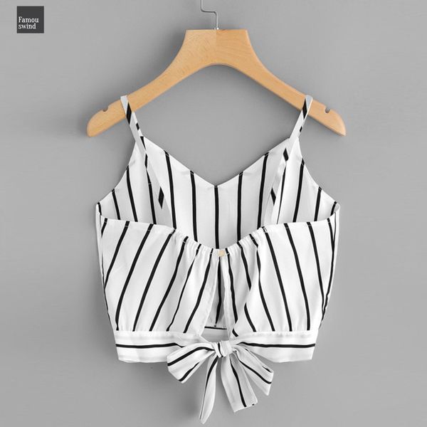 

новый лук arrvial верхней части бака женщины топы crop полосатый вернуться ками повседневный 2019 жилет обрезается tank sexy top обрезанное, White