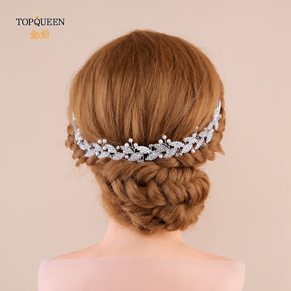 

ueen hp251 wedding bridal hair comb bridal hair jewelry silver clips pins for girlfriend pearl diamond comb