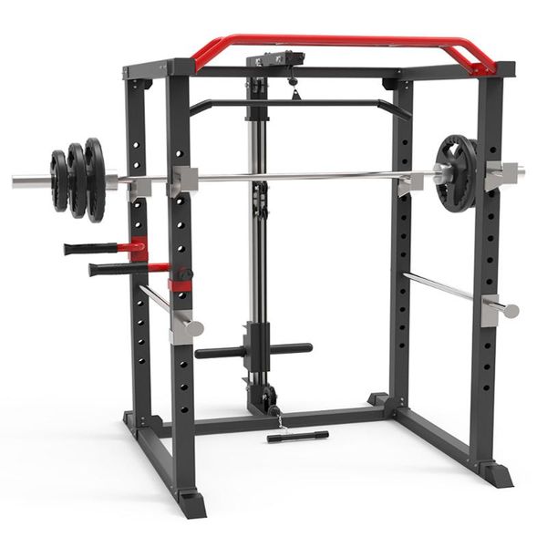 

multifunctional household squat rack, gantry frame, fitness barbell, bench press, comprehensive training equipment