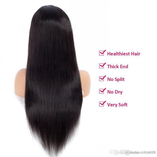 

ali hot straight фронт шнурок высокотемпературных парики парики провод часть парики природных colo высокой температура проволока, Black