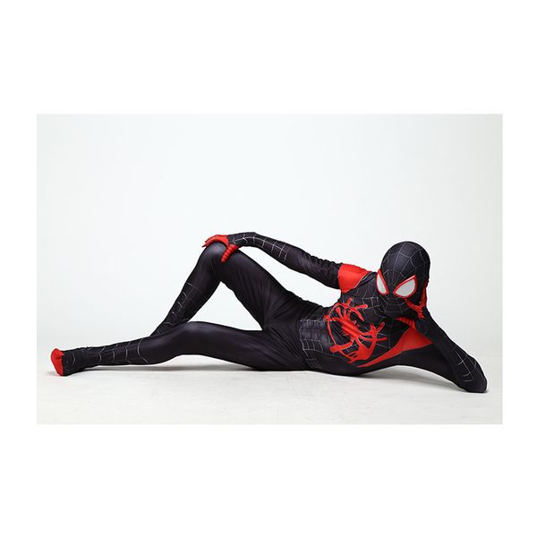

halloween uniforms cosplay bodysuit long sleeve spandex super hero spider-man costume slim tights party clothing size s-xl, Black;red
