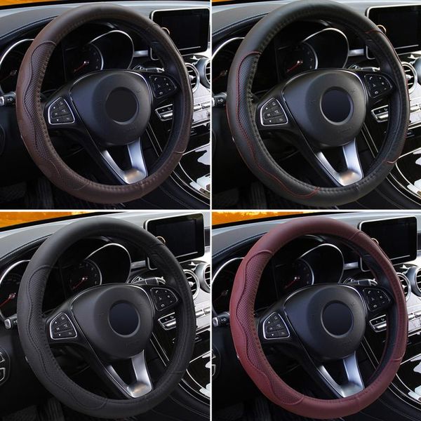 

4 colors car steering wheel cover universal braid on the steering-wheel fashion non-slip auto car styling accessories