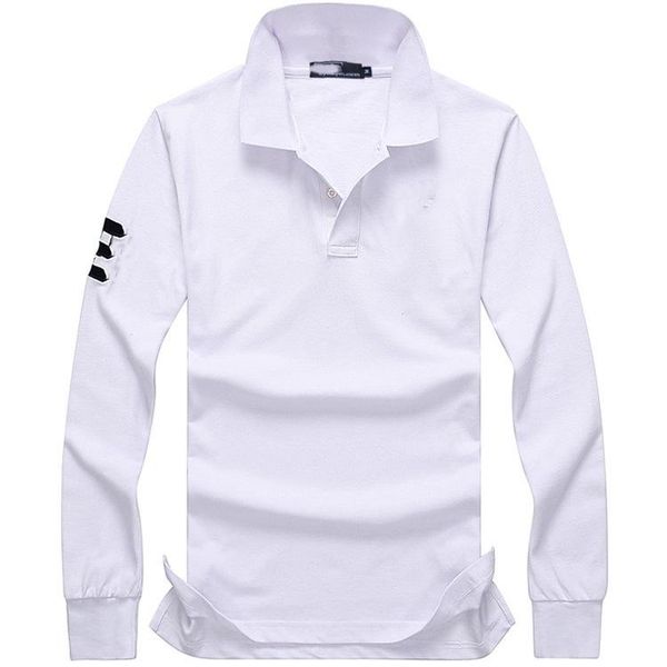 

2019 poloshirt solid polo shirt мужчины роскошные рубашки поло с длинным рукавом мужская базовая топ хлопок поло для мальчиков бренд дизайне, White;black