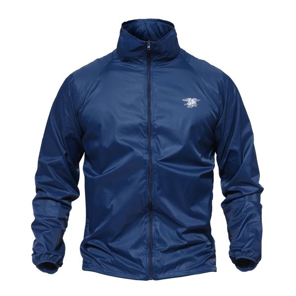 

solid camouflage tactical skin clothing outdoor large pocket windbreaker elastic camouflage tactical windbreaker, Blue;black