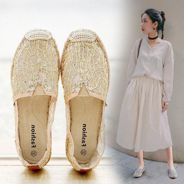 

2019 women flat shoes woman sneakers espadrilles sequins ladies shoes mesh loafers woman mocasines casual creepers, Black