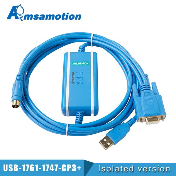 

usb-1761-1747-cp3 isolated programming cable for allen bradley slc 5/03/05 plc