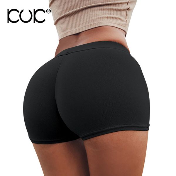

kuk 4 color short femme white black summer high waist elastic fitness shorts women leisure female short mujer a705