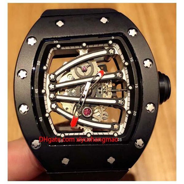 

ric37-1 luxury men's watch, movement watch, rm59-01 series, stainless steel case, imported rubber strap, original folding buckle, Slivery;brown