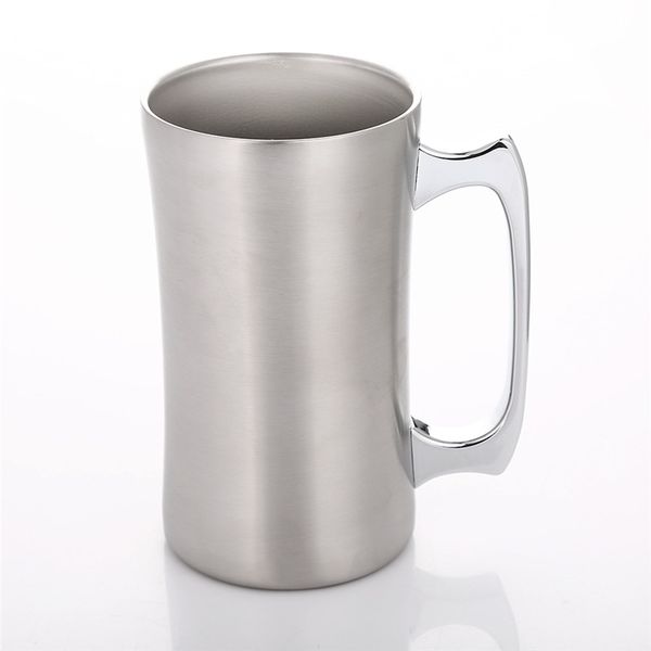 

20oz stainless steel beer mug with handle double wall vacuum insulated big capacity beer cup for bar cocktail cold cup tea coffee mug