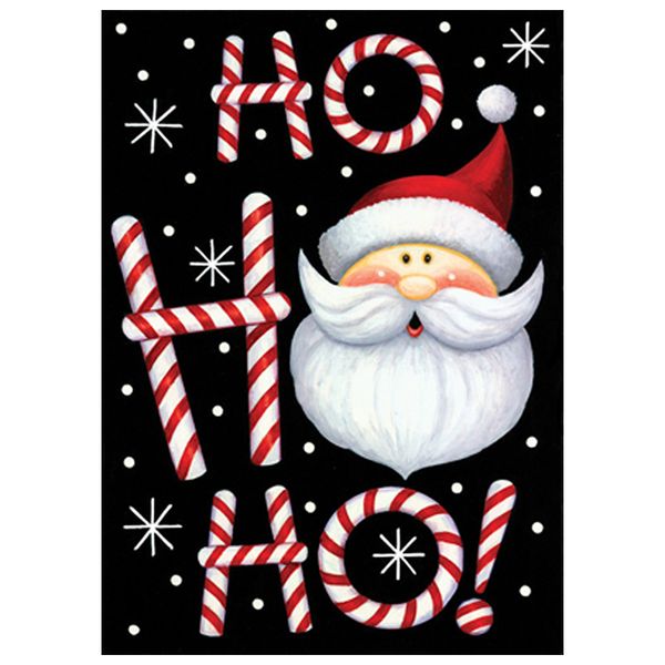 

luda decorative winter christmas holiday double sided garden flag ho ho santa
