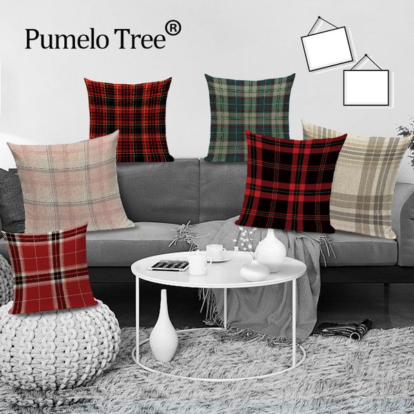 

geometric stripe cushions cover lattice living room decorative pillow covers colorful linen cushion case sofa car pillows cases