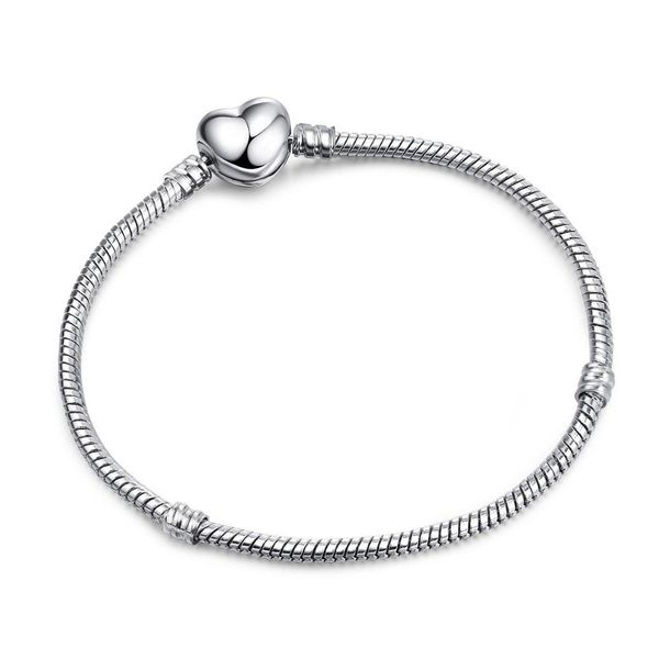 

fashion diy bracelet accessories silver plated heart-shaped basic chain handmade jewelry accessories 3mm, Black