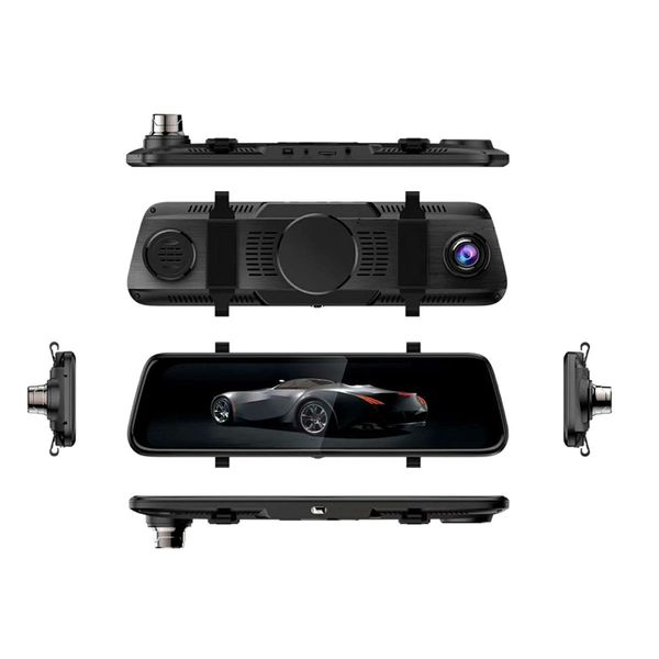 

10-inch 2.5d streaming media recorder ultra hd madual-lens car camera multi-function car recorder 1080p with box packaging