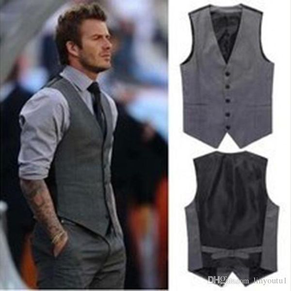 

7xl new arrival dress vests for men slim fit mens suit vest male waistcoat gilet homme casual sleeveless formal business jacket, Black;white