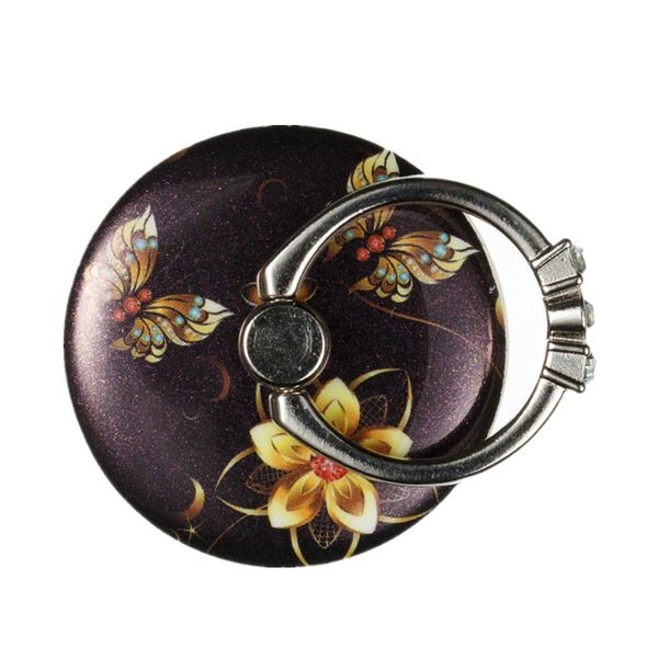 

flower butterfly retro pattern ring holder for phone