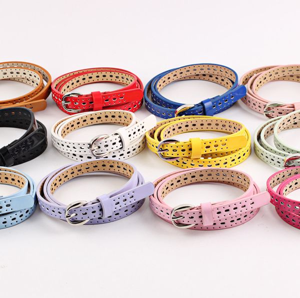 

100pcs ladies hollowed out belts, retro jeans, decorative belts, pin buttons, casual robe pants, Black;brown