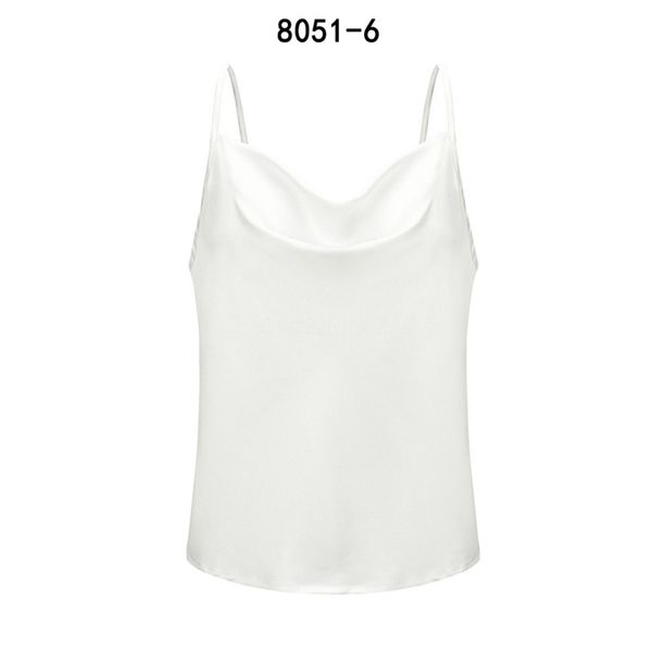 

crop women 2020 women sleeveless loose chiffon blouse shirts casual tank lady summer women tank #765, White