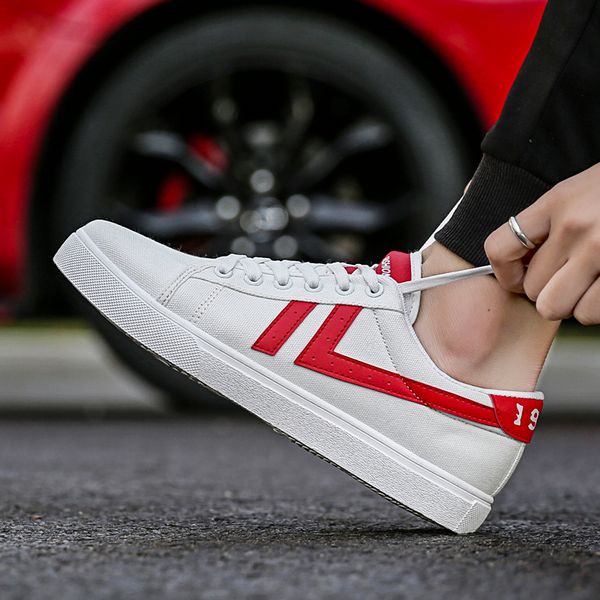 

men women flash casual shoes fashion canvas shoes red white black walking outdoor flat shoes size 36-44