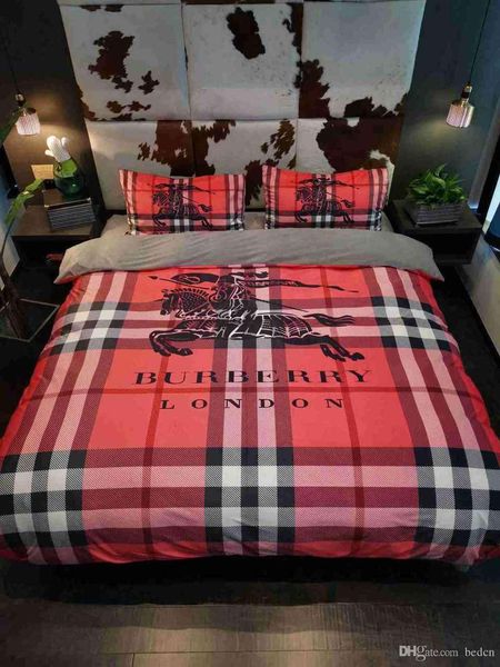 

home textiles quilt cover pillowcase sets warm cotton velvet luxury original fashion brand classic simple winter thick set wholesal 111